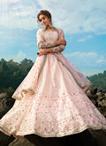 Baby Pink Designer Embroidery Wedding Lehenga Choli