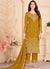 Yellow Georgette Embroidered Eid Salwar Kameez