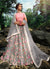 Pale Grey And Pink Floral Designer Embroidery Wedding Lehenga Choli