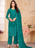 Turquoise Georgette Embroidered Eid Salwar Kameez