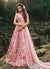 Magenta Pink Floral Designer Embroidery Wedding Lehenga Choli