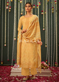 Yellow Embroidered Pakistani Salwar Kameez 