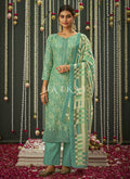 Rama Green Embroidered Pakistani Salwar Kameez