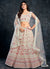 Pearl White Multi Embroidery Silk Wedding Lehenga Choli