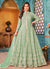 Green Traditional Embroidered Anarkali Pant Suit