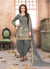Grey Mirror Work Punjabi Suit