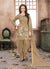 Beige Mirror Work Punjabi Suit