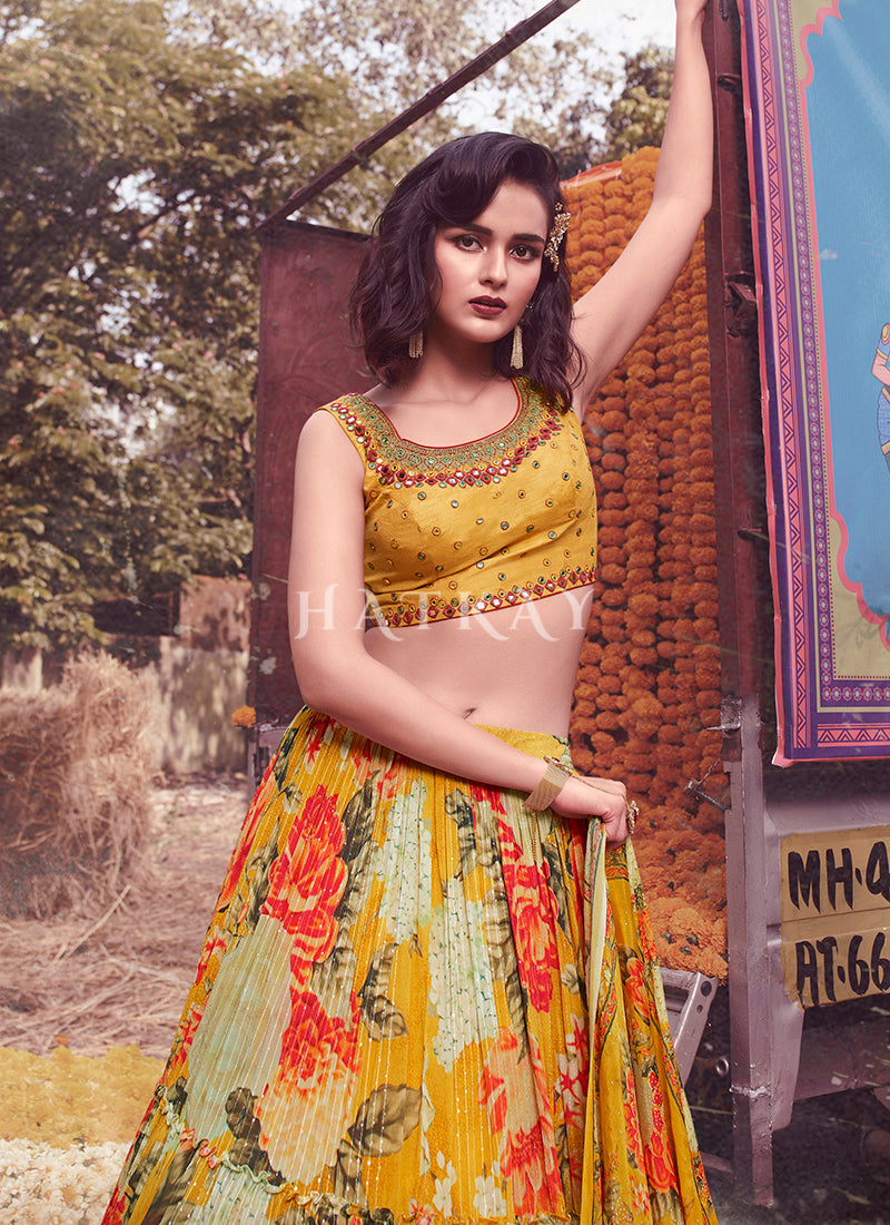Latest Lehenga Choli For Haldi Ceremony In Indian Wedding