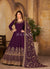 Purple Embroidered Georgette Anarkali Suit