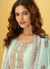 Misty Teal Designer Palazzo Suit In UK