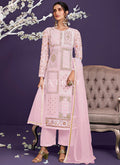 Pink Sequence Embroidered Pant Suit