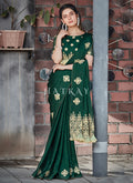 Dark Green Traditional Silk Saree