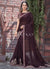 Deep Wine Appliqué Silk Saree