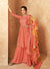 Peach Sequence Embroidered Sharara Suit 