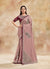 Pink And Maroon Embroidered Party Wear Saree