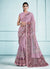 Purple Multi Sequence Embroidered Festive Saree