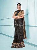Black Golden Sequence Embroidered Festive Saree
