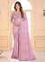 Pink Sequence Embroidered Crush Wedding Saree