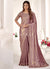 Mauve Golden Embroidered Traditional Wedding Saree