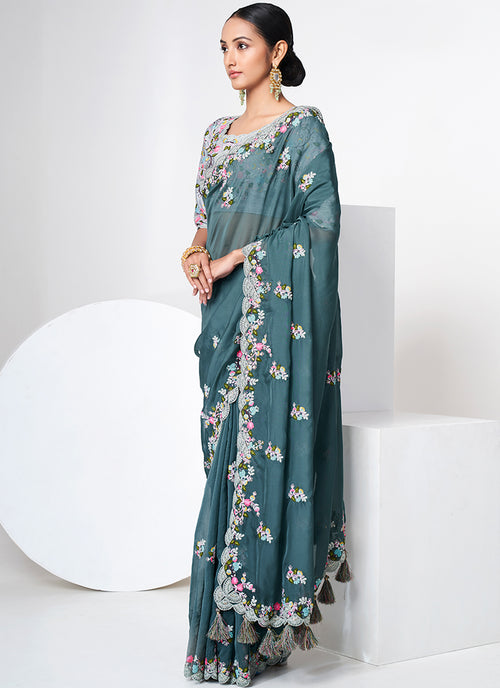 Buy Organza Silk Saree In USA UK Canada