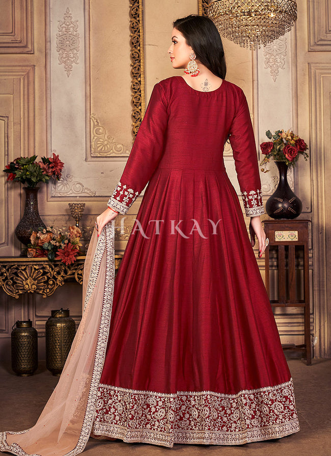Anarkali dress red hotsell