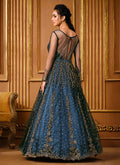 Navy Blue Anarkali Pant Suit In CANADA 