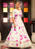 White Tie Dye Sequence Embroidery Bollywood Gown