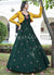 Dark Green Sequence Embroidered Jacket Anarkali Gown 