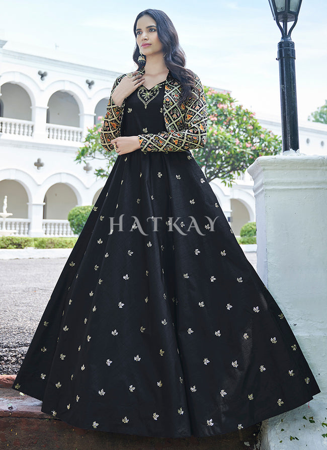 Buy Black Dress Material for Women by Kritva Fashion Online | Ajio.com