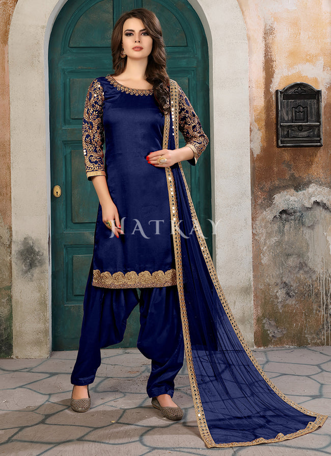 Share more than 246 blue patiala suit latest