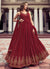 Bridal Red Sequence Embroidery Wedding Anarkali Gown