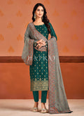 Green And Grey Pant Style Salwar Suit
