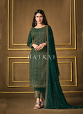 Green Sequence Embroidered Pakistani Style Salwar Suit
