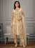 Creme Golden Embroidered Pant Suit