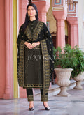 Black Sequence Embroidered Pakistani Pant Style Suit