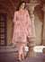 Pink Embroidered Pakistani Pant Style Suit