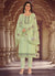 Green Embroidered Pakistani Pant Style Suit