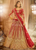 Bridal Red Zari Embroidery Wedding Lehenga Choli