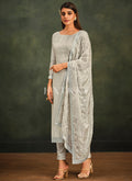 Light Grey Embroidery Pakistani Salwar Suit