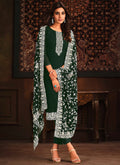 Buy Salwar Kameez - Green Chikankari Embroidery Georgette Salwar Kameez Suit