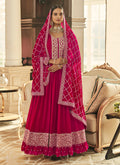 Hot Pink Cording Embroidered Designer Anarkali Suit