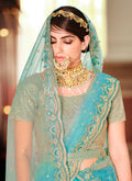 Teal Blue Lehenga Choli