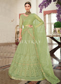 Pistachio Green Embroidered Lehenga Choli