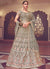 Dusty Grey Floral Embroidered Wedding Lehenga Choli