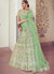 Lime Green Floral Embroidered Wedding Lehenga Choli