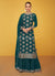 Rama Green Designer Embroidered Georgette Palazzo Suit