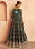 Buy Anarkali Suit - Green Embroidery Jacket Style Anarkali Suit 