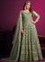 Olive Green Embroidery Festive Anarkali Suit