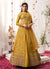 Yellow Multi Embroidered Festive Anarkali Suit