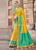 Green And Yellow Designer Wedding Saree